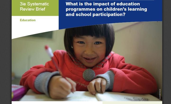 Image of World Bank and 3ie to Host a Panel on Education Effectiveness Systematic Review